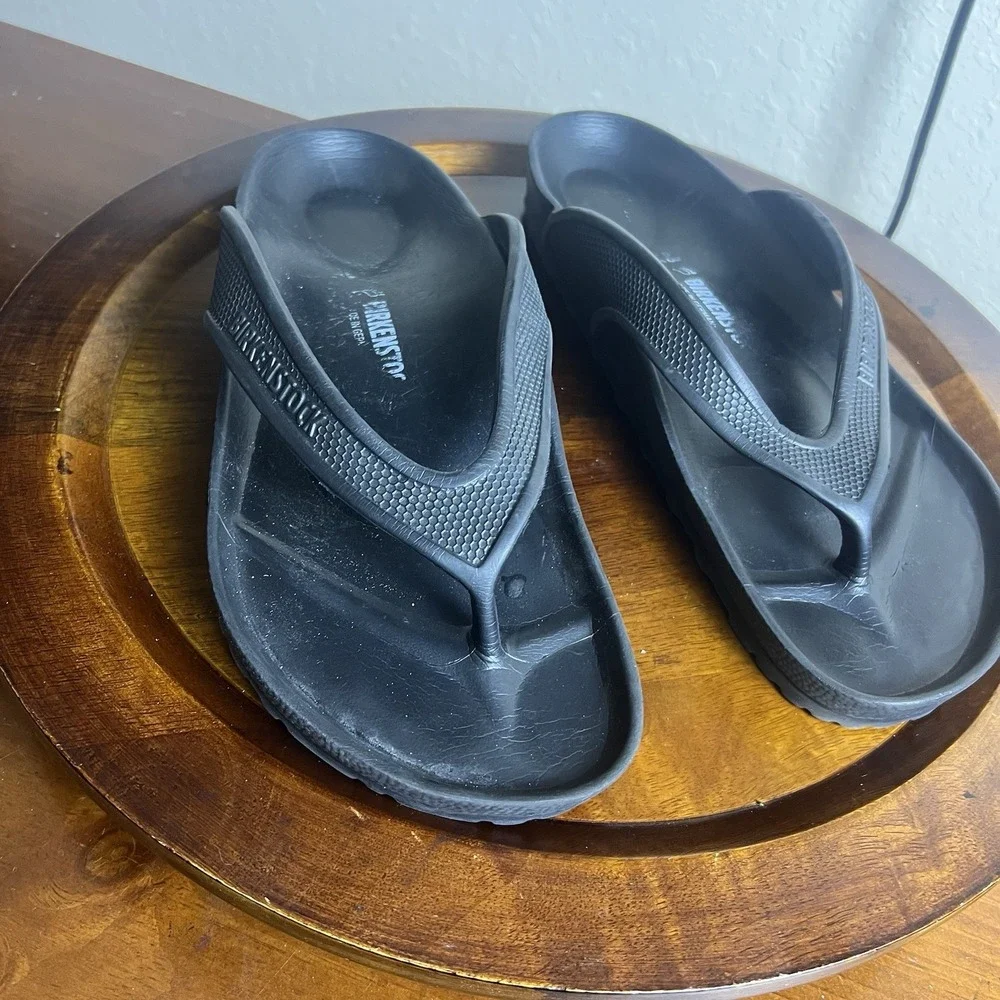 Birkenstock Unisex Mens 10 Women's 12 Honolulu EVA Sandals Gray Flip-Flop Molded